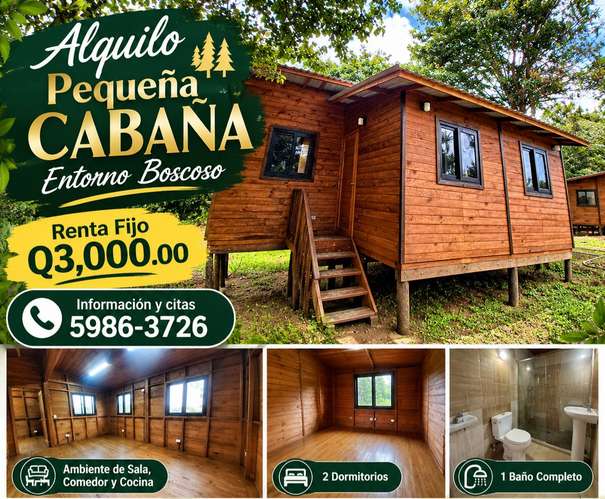 Alquilo Pequeña Cabaño Entorno Boscoso. Fuera de Garita por Santiago Sacatepéquez