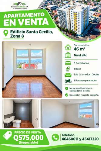 APARTAMENTO EN VENTA EN EDIFICIO SANTA CECILIA ZONA 8