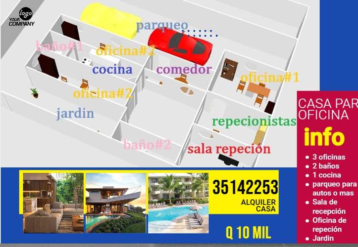 ALQUILER DE CASA DE 1 NÍVEL EN ZONA 11, COLONIA MARISCAL
