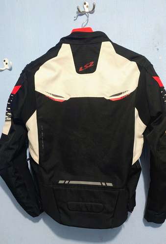 Chumpa de Motorista APEX Man Negro, Blanco con Rojo - Talla M - Imagen 2