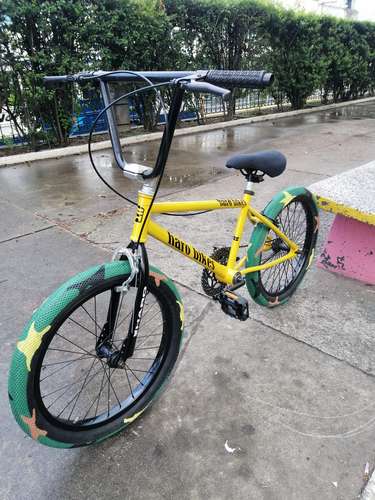 VENDO BICICLETA BMX #20 LLANTAS NUEVAS CAMUFLAJEADAS 20X2.40 FRENOS FUNCIONANDO GANGA. - Imagen 9