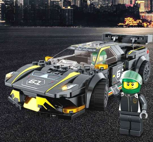 Carro deportivo armable (tipo Lego)