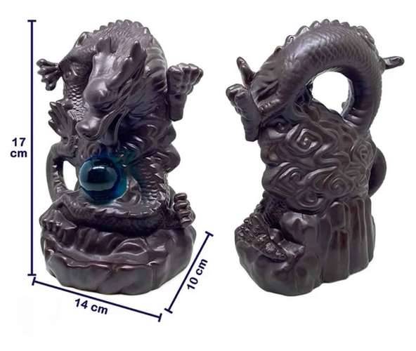 Base para incienso "Dragon con Esfera de Luz" - Imagen 2