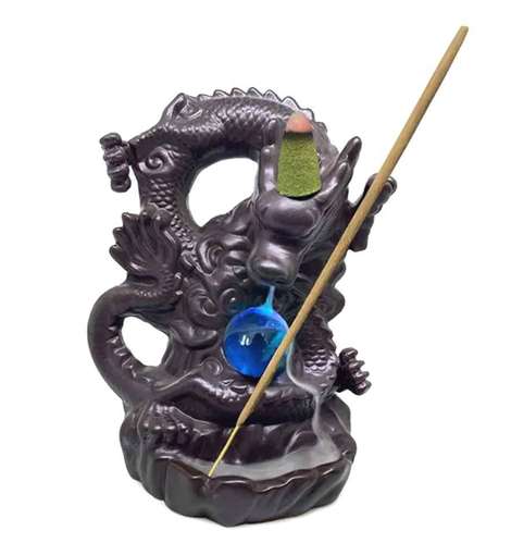 Base para incienso "Dragon con Esfera de Luz" - Imagen 5