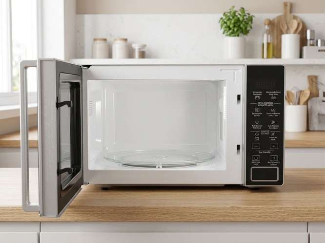 Microondas Whirlpool Digital con Espejo 20L – Gris Plata (Impecable)