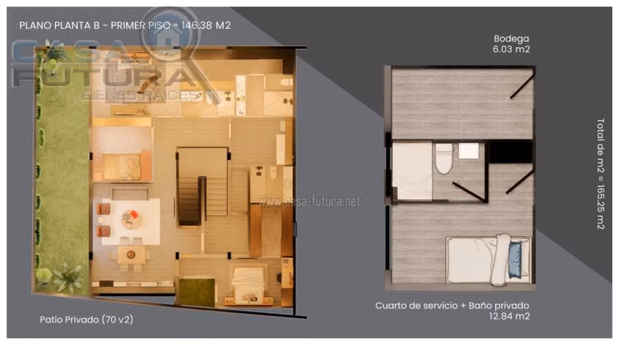 Exclusivo Apartamento! 3 Hab + PATIO + 4 Estacionamientos + Dorm de Servicio - Imagen 7