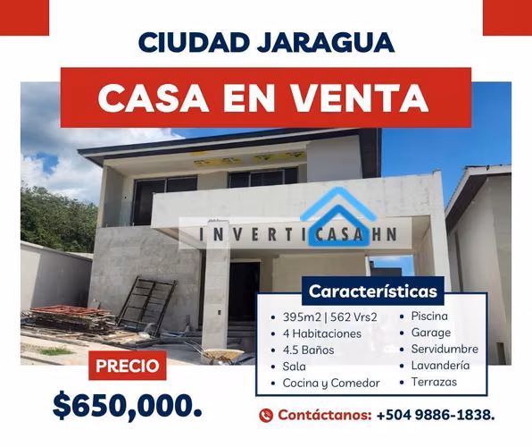Se Vende Casa en Ciudad Jaragua - San Pedro Sula