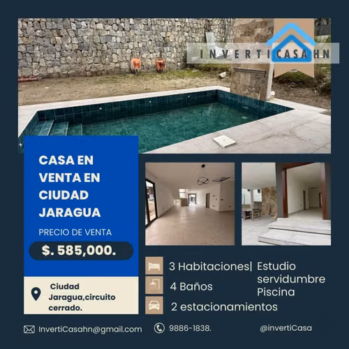 Se Vende Casa Nueva en Ciudad Jaragua - San Pedro Sula