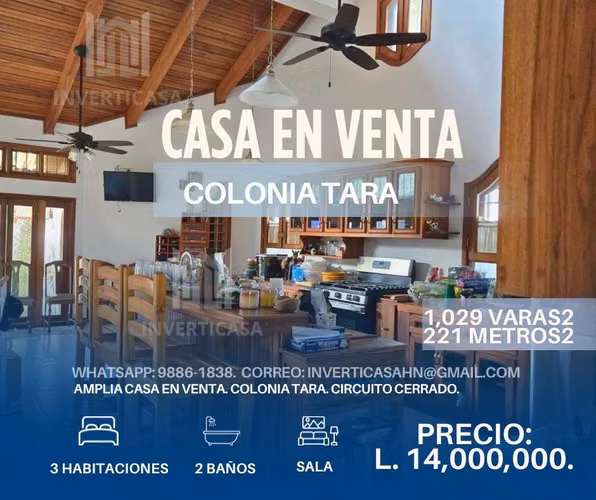 Se Vende amplia casa en Colonia Tara