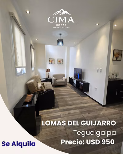 ¡Se alquila apartamento amueblado en Lomas del Guijarro Sur!