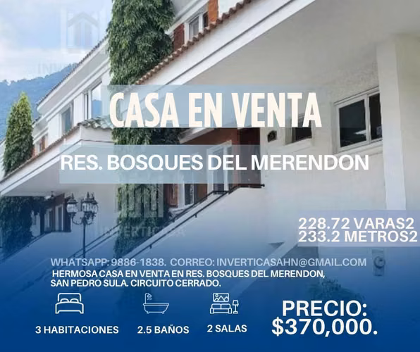 Se Vende Townhouse en Bosques del Merendon