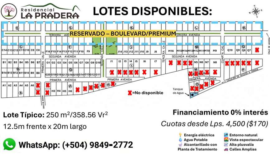 ¡LOTES PLANOS EN VENTA! JOALACA CORQUIN, COPAN