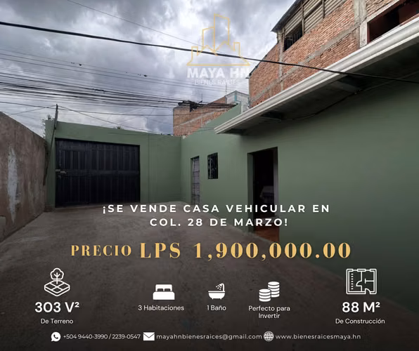 Se vende casa vehicular en Colonia 28 de Marzo – Tegucigalpa - Imagen 2