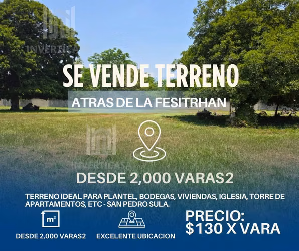 Se Vende Terreno atras de colonia Fresitranh
