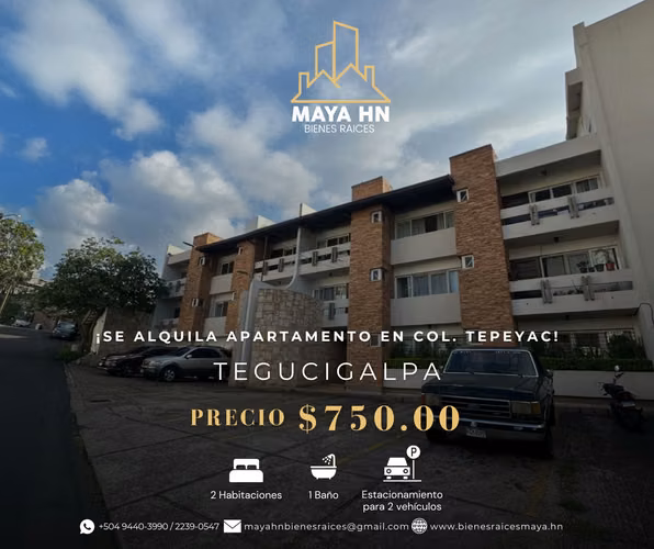 ¡Se alquila apartamento en Col. Tepeyac – Tegucigalpa!