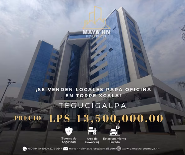 ¡Se venden locales para oficina en Torre Xcala, Tegucigalpa!
