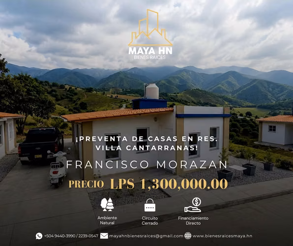 ¡Preventa de casas en Res. Villa Cantarranas, Francisco Morazán!