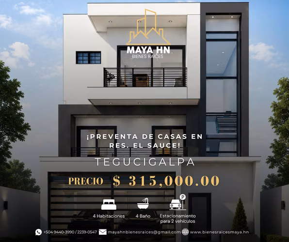¡Preventa de casas en Res. El Sauce, Tegucigalpa!