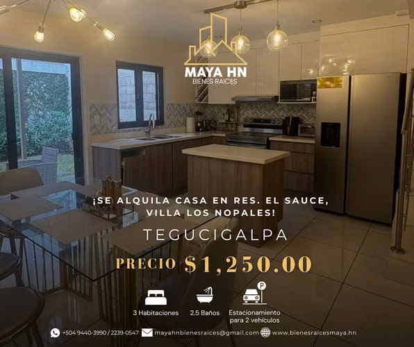 ¡Se alquila casa en Residencial El Sauce – Villa Los Nopales!