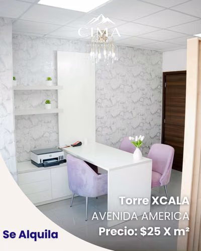  ¡Se alquila clínica amueblada en Torre XCALA! 