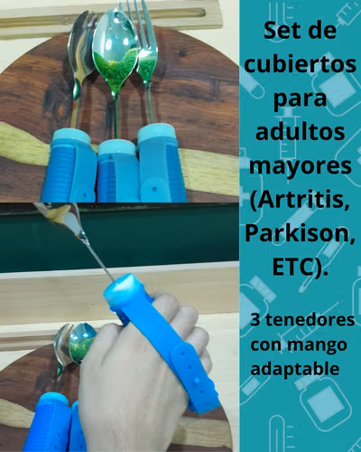 Set de cubiertos para adultos mayores
