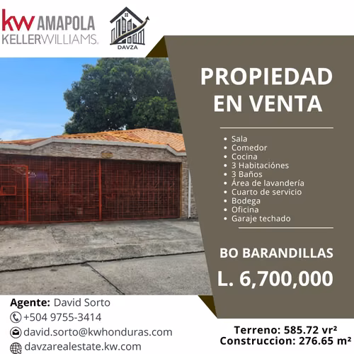 Propiedad en Venta - Barandillas - San Pedro Sula