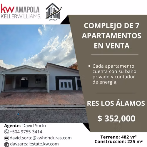 Complejo de 7 Apartamentos en Los Álamos - San Pedro Sula