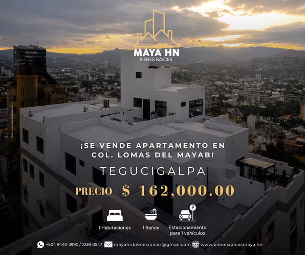 ¡Se vende apartamento nuevo en Col. Lomas del Mayab, Tegucigalpa!
