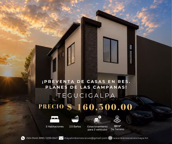¡Preventa de casa en Col. Planes de las Campanas, Tegucigalpa!