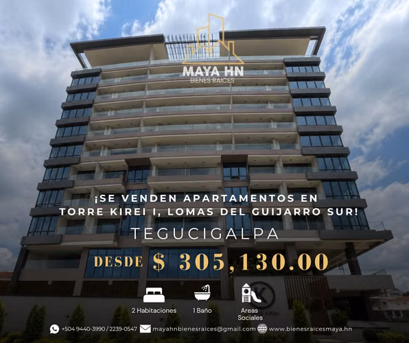 ¡Se venden apartamentos en Torre Kirei I, Lomas del Guijarro Sur!
