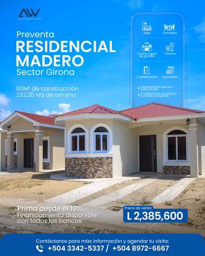 Pre-venta de Casas en Residencial Madero