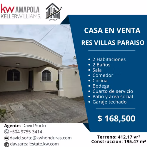 Casa en Venta - Residencial Villas Paraíso