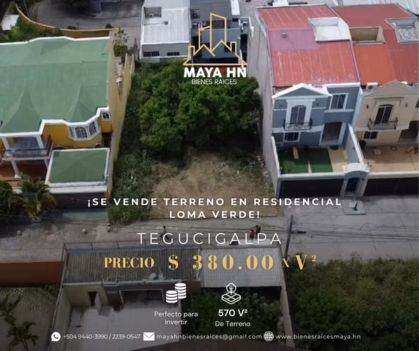 ¡Se vende terreno en Residencial Loma Verde – Tegucigalpa! - Imagen 1