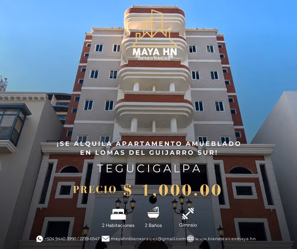 ¡Se alquila apartamento amueblado en Lomas del Guijarro Sur!
