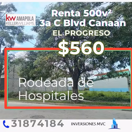 Lote a un costado Blvd Canaan, El Progreso, Yoro