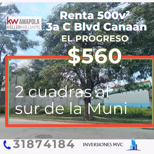 Lote a un costado Blvd Canaan, El Progreso, Yoro