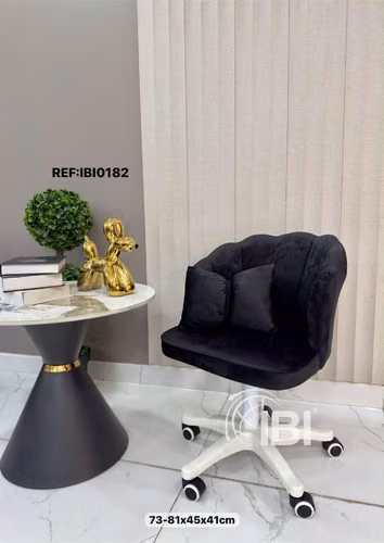 Silla Moderna Con Ruedas + Almohada Coquette