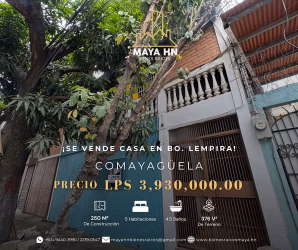 ¡Se vende casa en Barrio Lempira – Comayagüela!