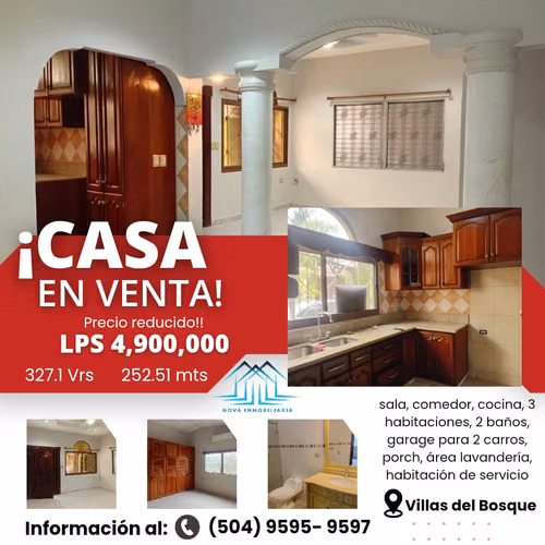 Hermosa casa de un nivel en venta