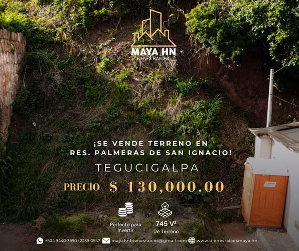 ¡Se vende terreno en Res. Palmeras de San Ignacio – Tegucigalpa!