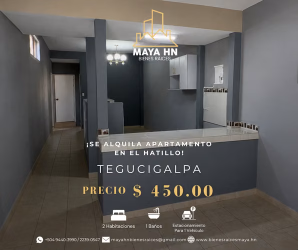 ¡Se alquila apartamento en El Hatillo – Tegucigalpa!