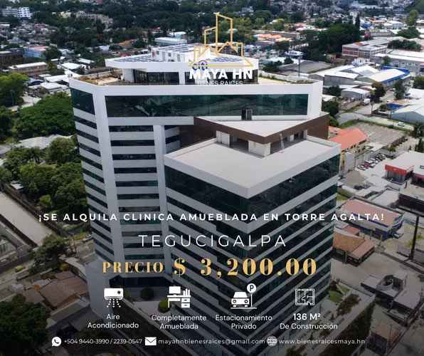 ¡Se alquila oficina amueblada en Torre Agalta, Tegucigalpa! - Imagen 1