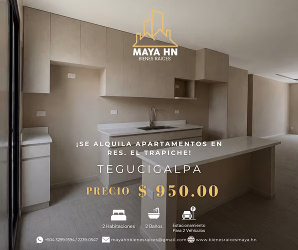 Se alquila apartamento en Res. El Trapiche, Tegucigalpa