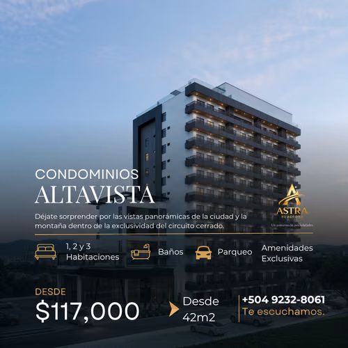 Hermosos Condominios en San Pedro Sula, Honduras