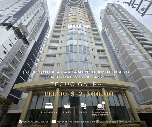 ¡Se alquila apartamento en Torre Ambar, Tegucigalpa!