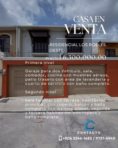 Casa en venta roble oeste circuito cerrado 