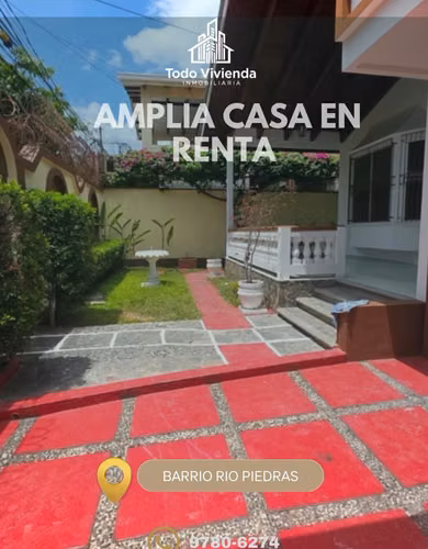 SE ALQUILA AMPLIA CASA EN BARRIO RÍO PIEDRAS-SAN PEDRO SULA