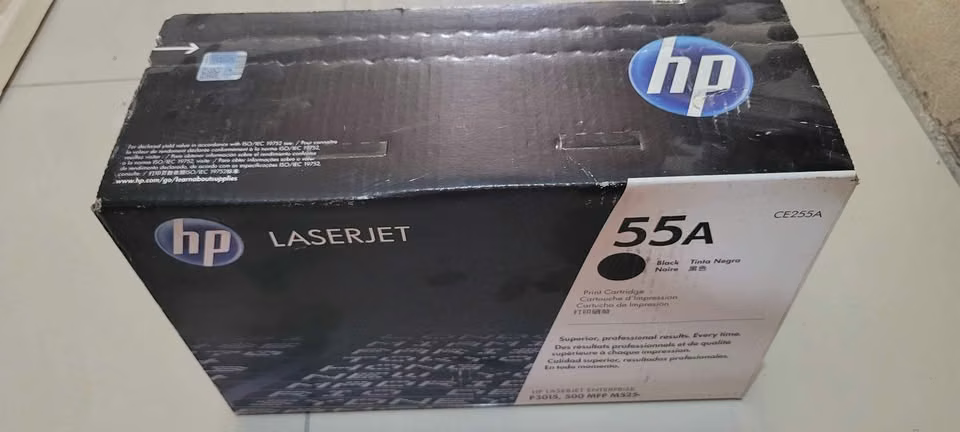 Toner de tinta laserjet 55A, Negro