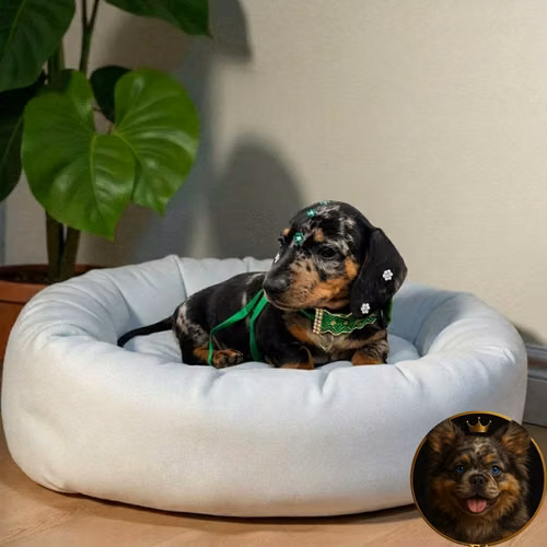 Cachorro Salchicha Miniatura Arlequín Plata / Miniature Dachshund Dapple Silver disponible - Imagen 4
