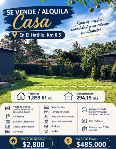 Venta/ Alquiler Casa Hermosa en El Hatillo KM8.5 